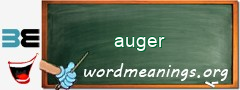 WordMeaning blackboard for auger
